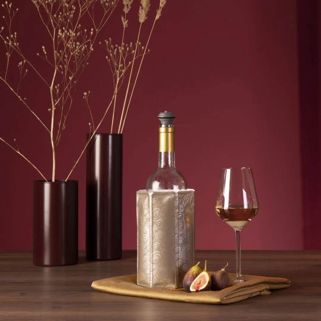 VacuVin Active Cooler Set - Champagne/Wijn - 2 Stuks - Platinum