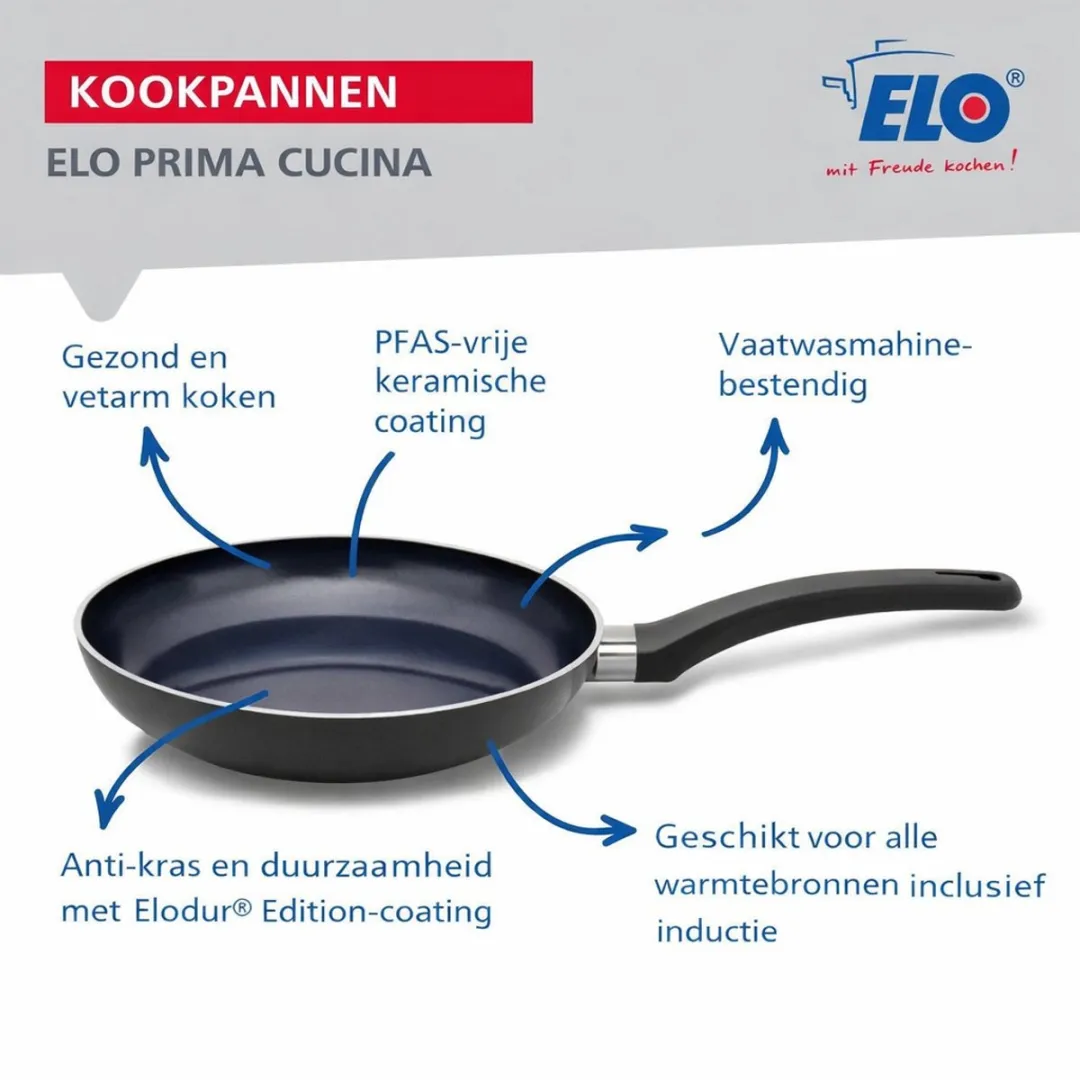 Fackelmann Elo 9807950 Set van 3 Aluminium Pannen - 24cm
