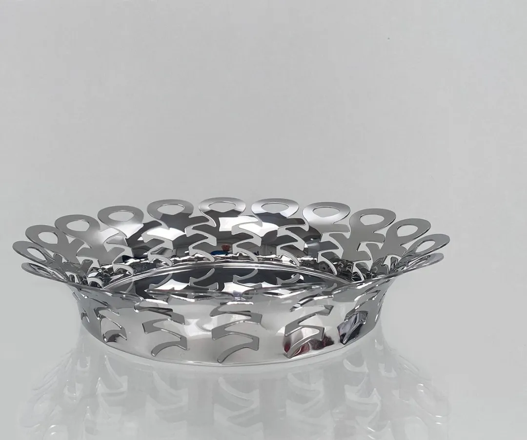 Alessi Vimini RVS Brood/Fruitmand 25cm - Gepolijst