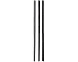 Excellent Houseware Drinkrietjes 50x - 22cm - Zwart