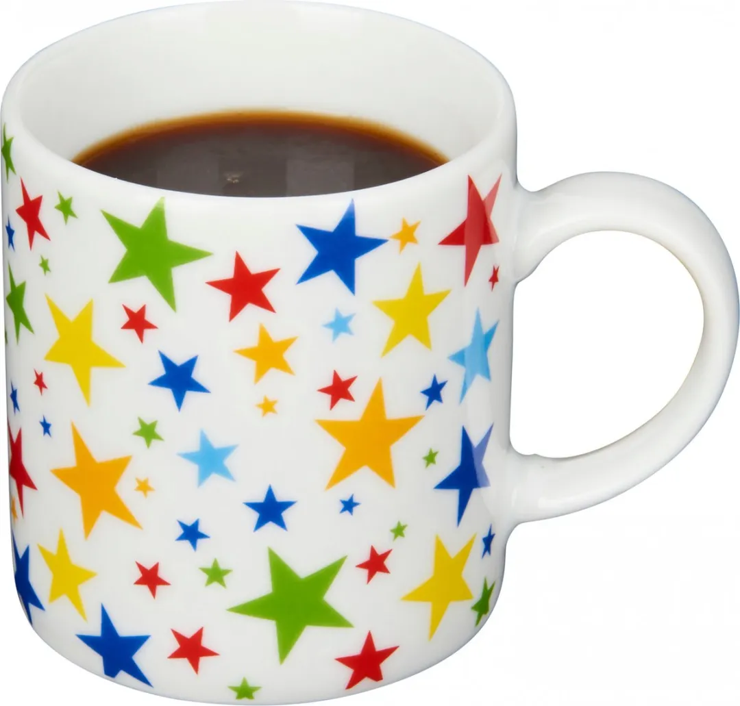 KitchenCraft Espresso Kopje Sterren 80ml - Multi Color
