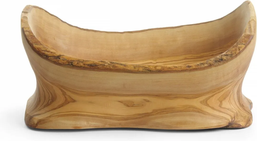HENDI Decoratieve Kom Olijfhout 505366 - 365x200x290mm - RVS
