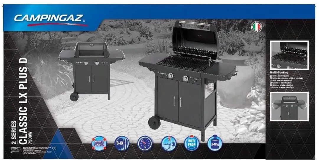 Campingaz 2 Series Classic LX Plus Gasbarbecue 2 Branders - 60cm - Zwart - afbeelding 6 van 6