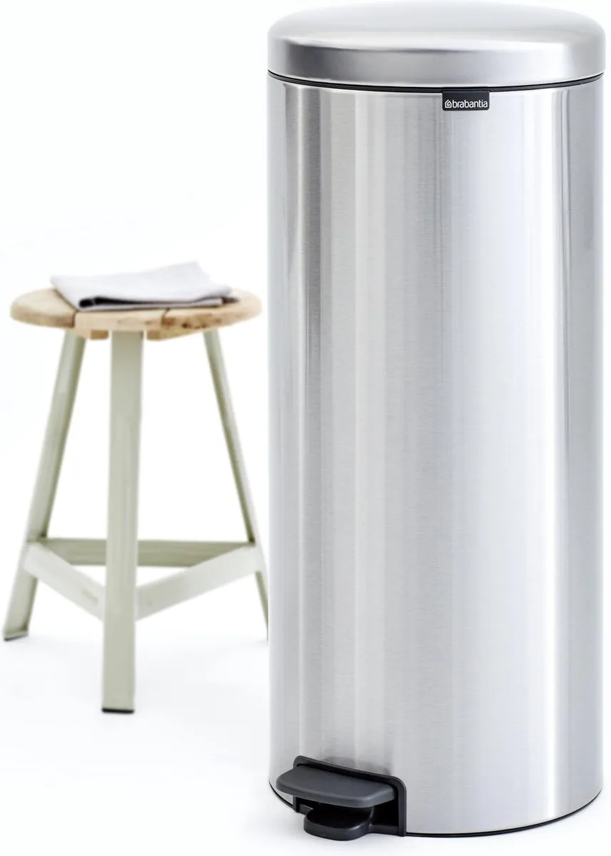 Brabantia NewIcon Prullenbak 30L - Matt Steel Fingerprint Proof