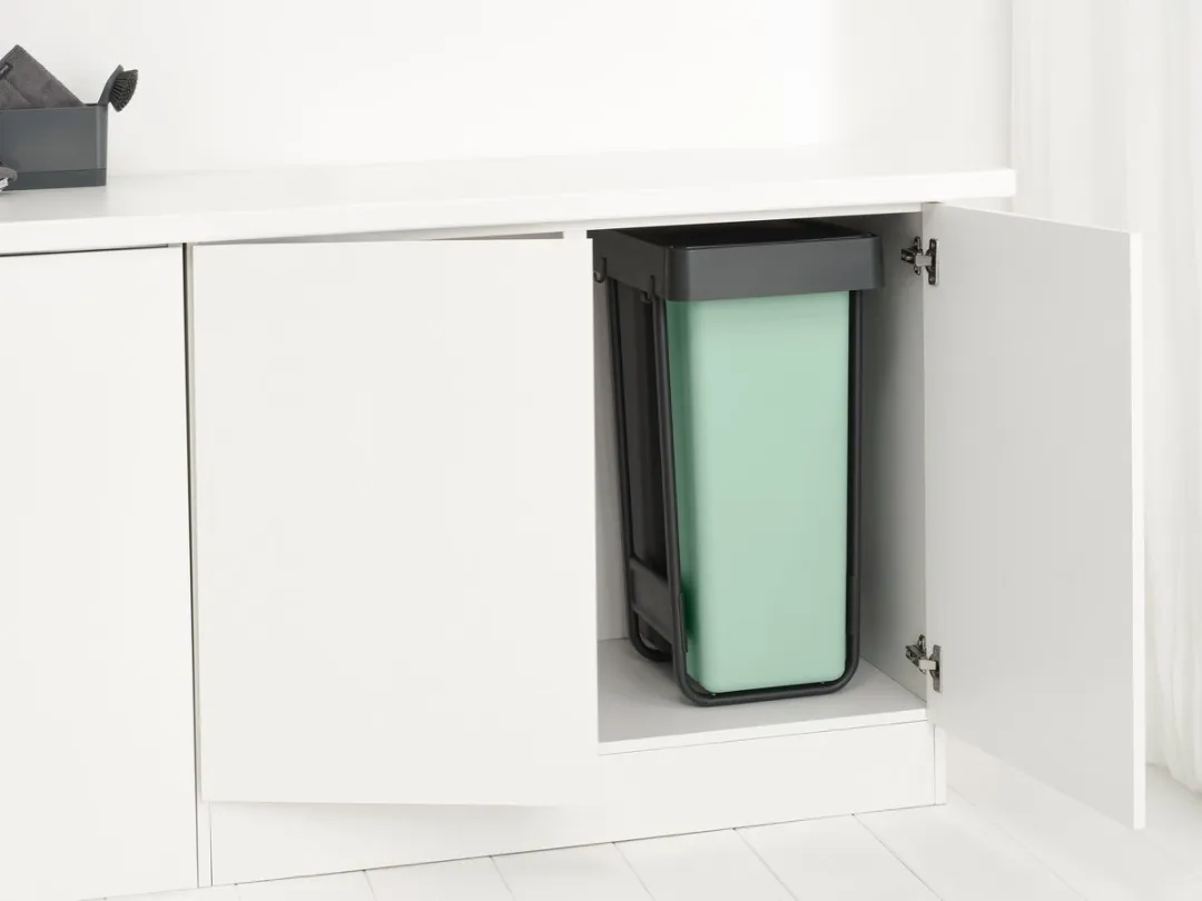 Brabantia Sort & Go Inbouw Prullenbak 2x30L - Jade Green/Dark Grey