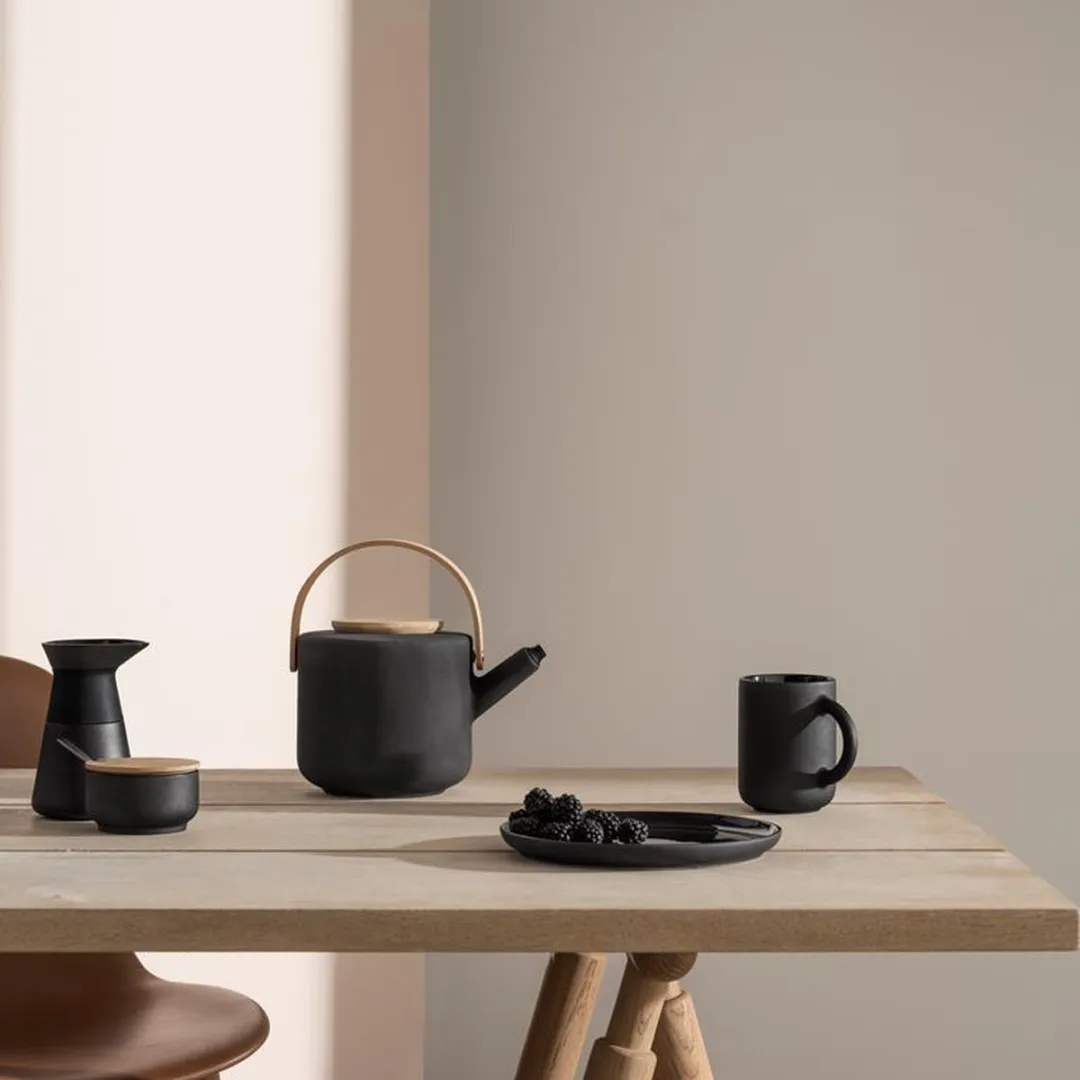 Stelton Theo Ontbijtborden - 2 Stuks - Zwart