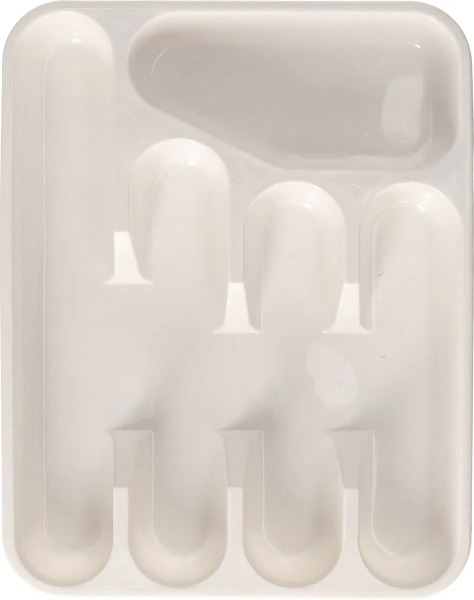Excellent Houseware Bestekbak 5-Vaks - Creme 33,5x26,5x3,5cm