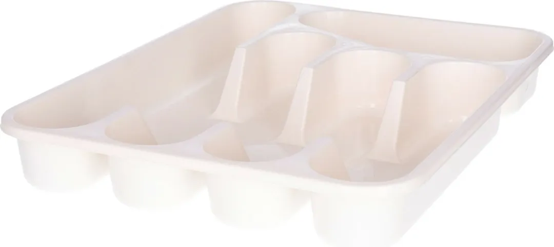 Excellent Houseware Bestekbak 5-Vaks - Creme 33,5x26,5x3,5cm