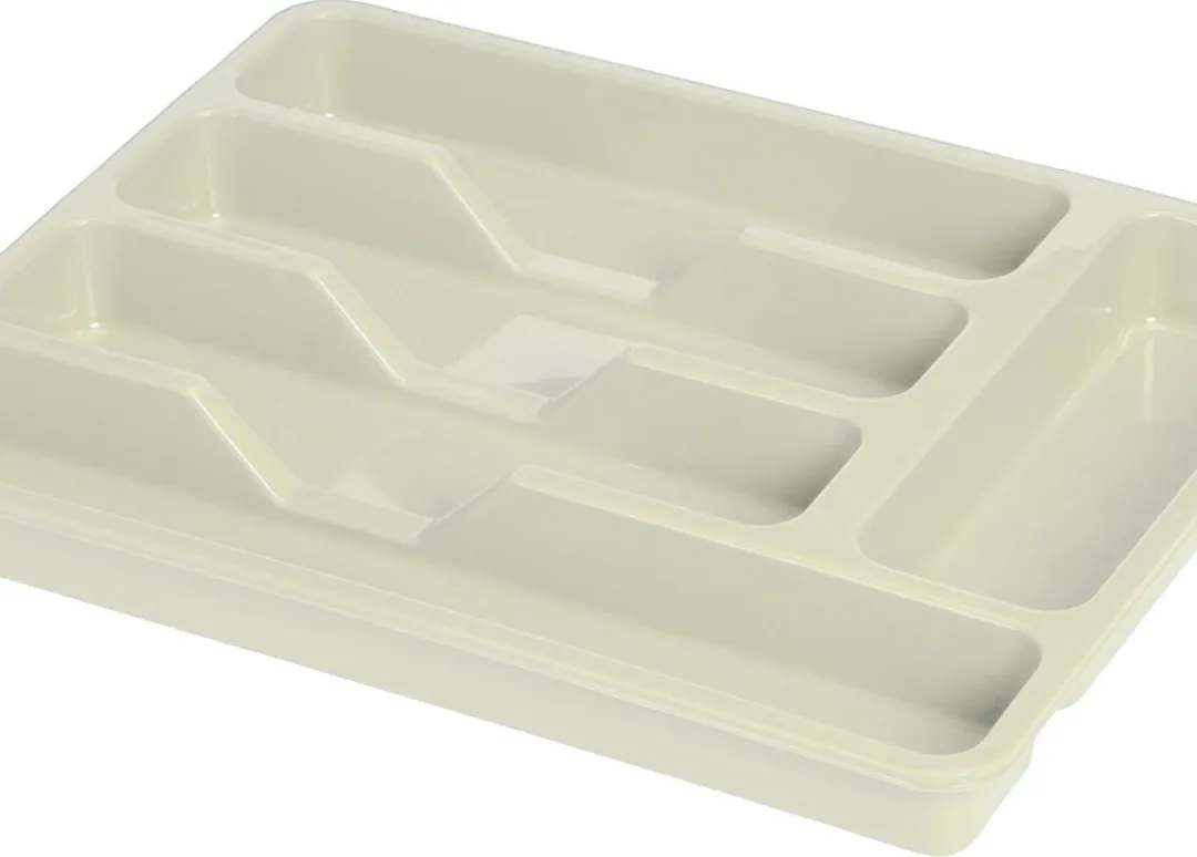 Excellent Houseware Bestekbak 5-Vaks - Creme 33,5x26,5x3,5cm