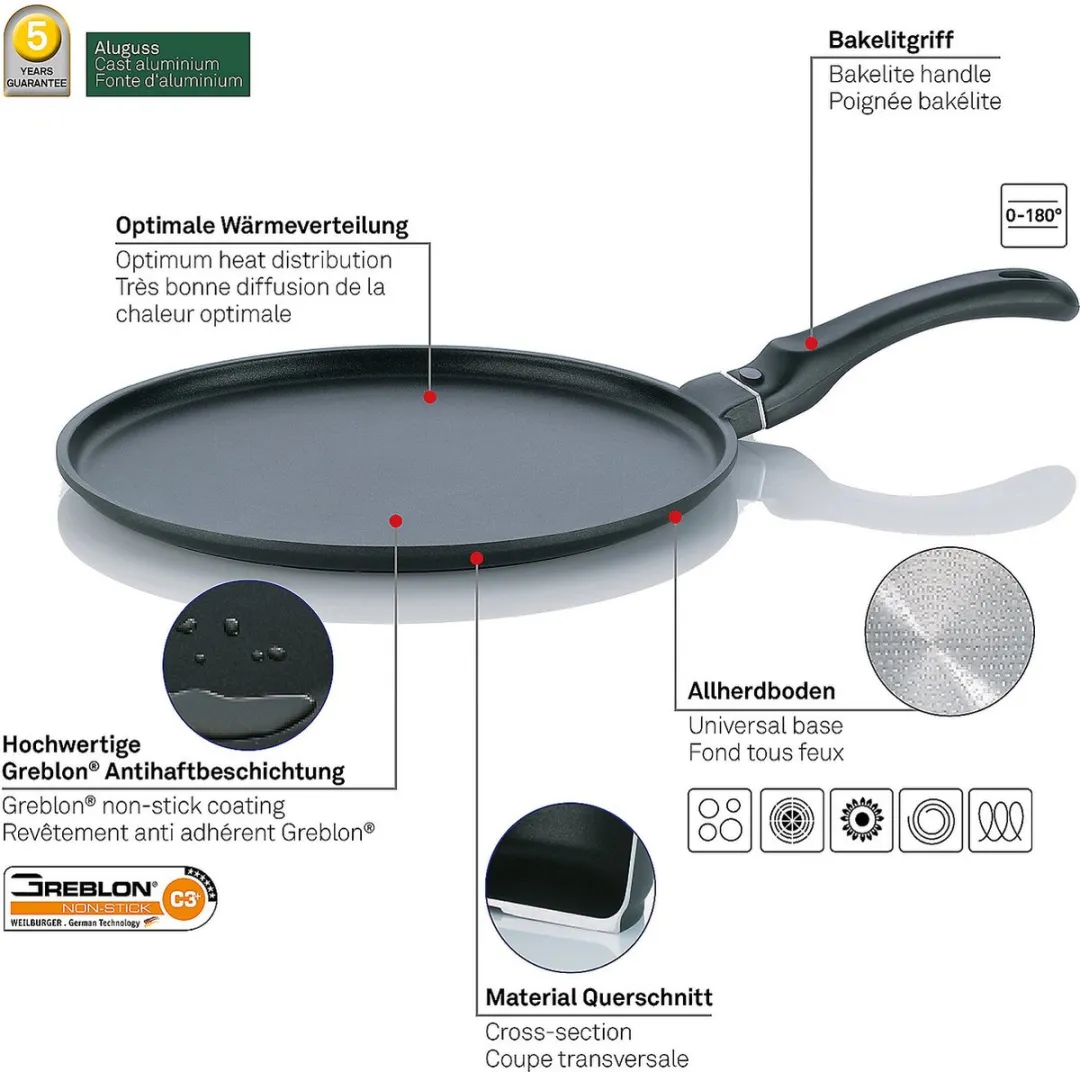 Kela Crêpepan 28cm - Zwart - afbeelding 6 van 6