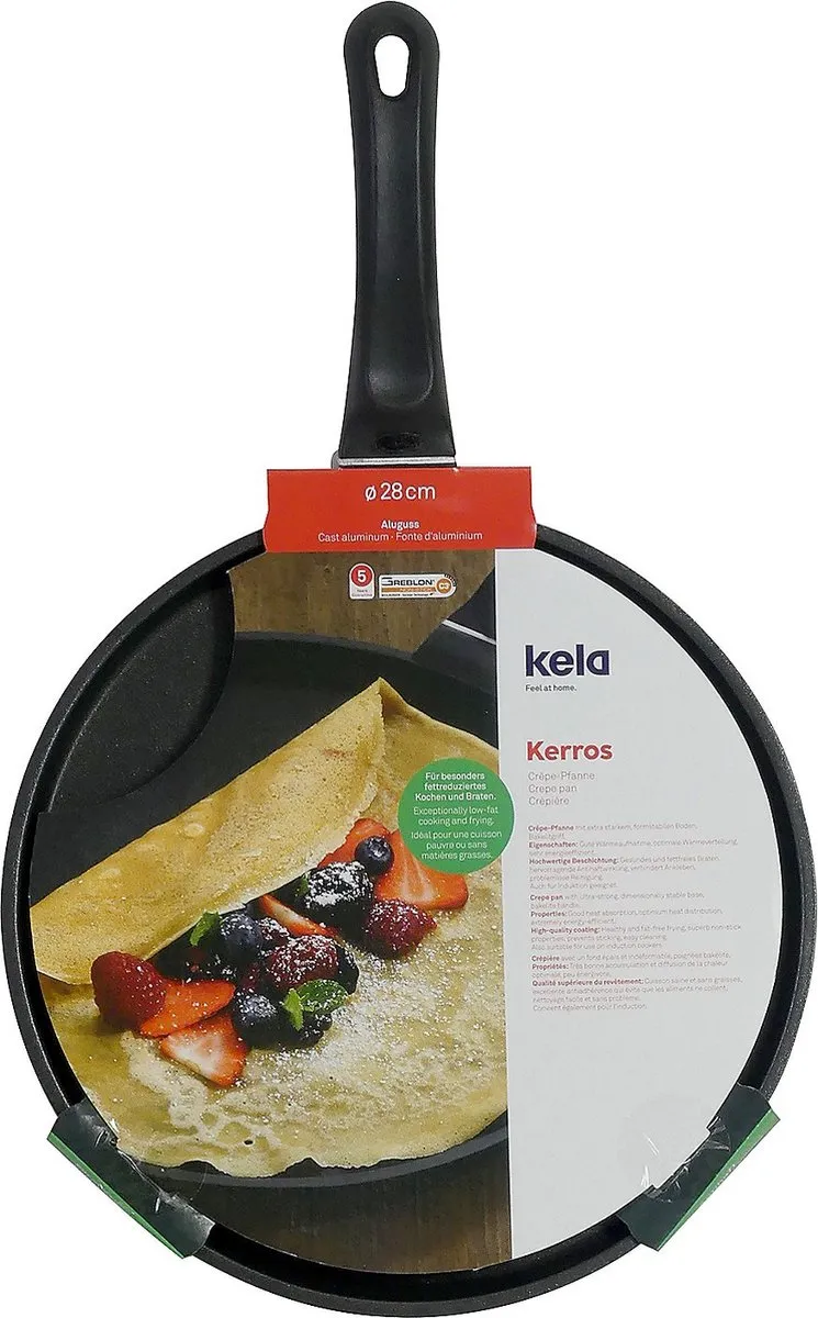 Kela Crêpepan 28cm - Zwart