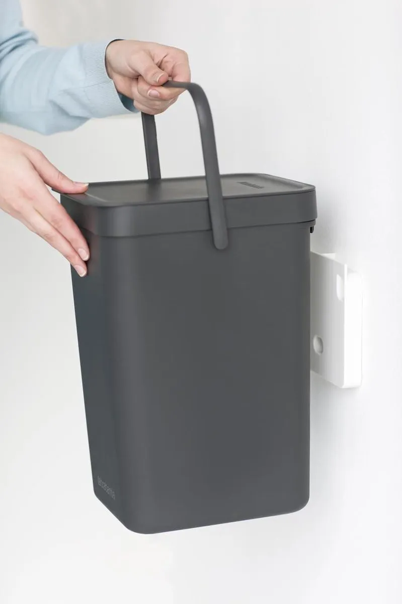 Brabantia Sort & Go Prullenbak 12L - Dark Grey