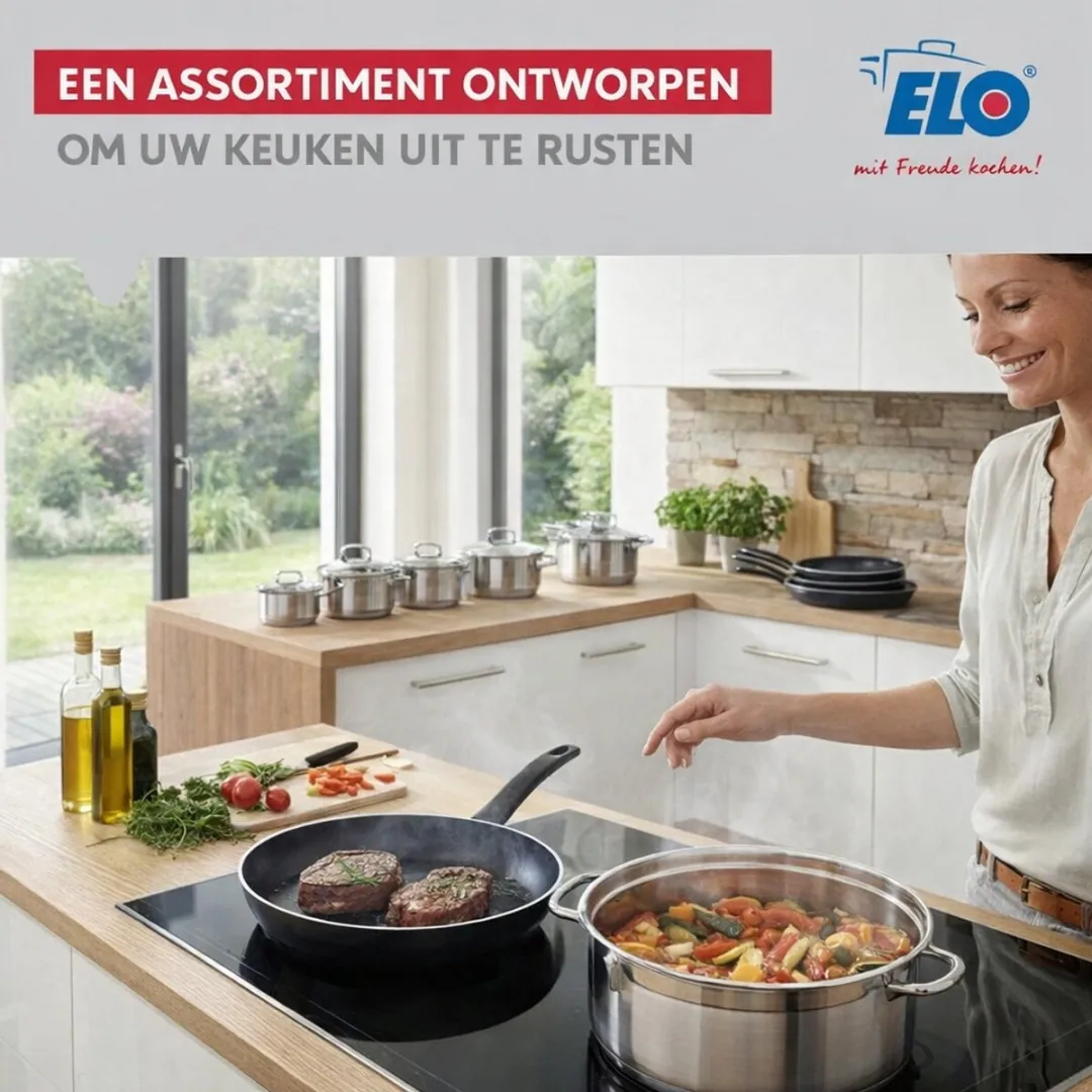 Fackelmann Elo Prima Keukenset 2-delig - 28cm + 24cm - Roestvrij staal