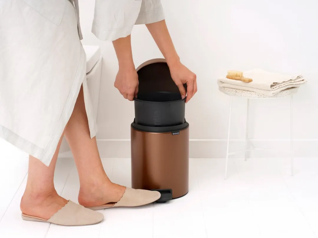 Brabantia NewIcon Prullenbak 5L - Warm Bronze - afbeelding 6 van 6