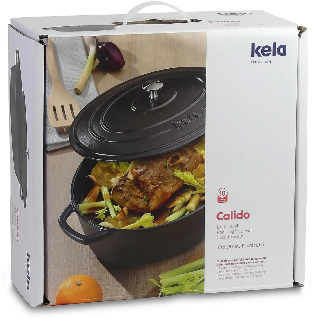 Kela Gietijzeren Braadpan 6L - 26cm - Zwart