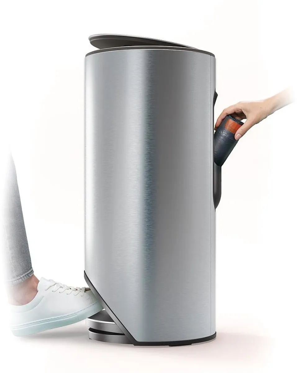 Joseph Joseph Arc 30 liter slanke pedaalemmer met binnenzak - RVS