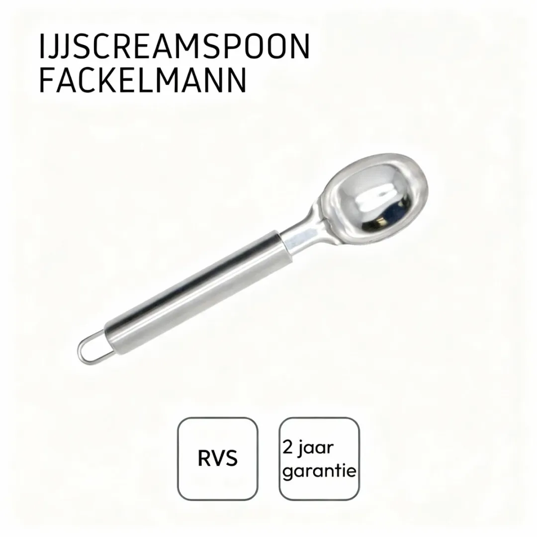 Fackelmann IJslepel 670445 - Roestvrij staal - 19,2x4,2x2,7cm