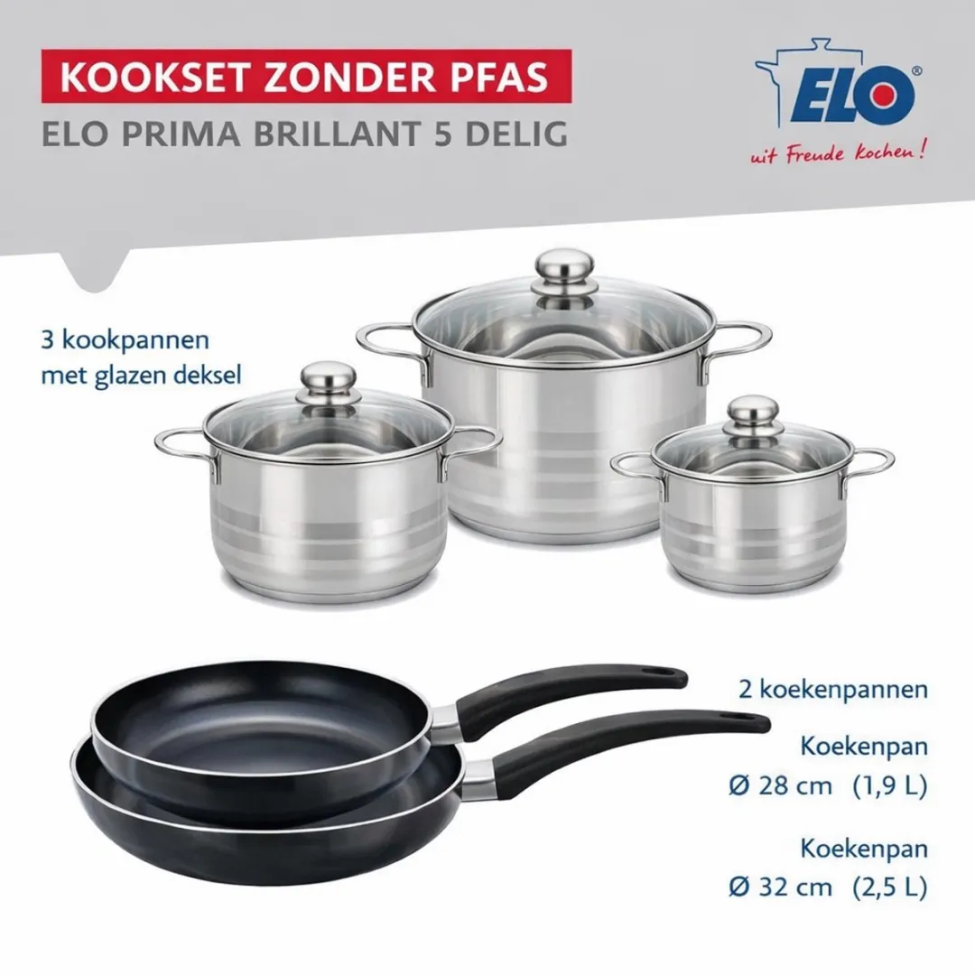 Fackelmann ELO 9739050 Keukenset 5-delig - Roestvrij staal