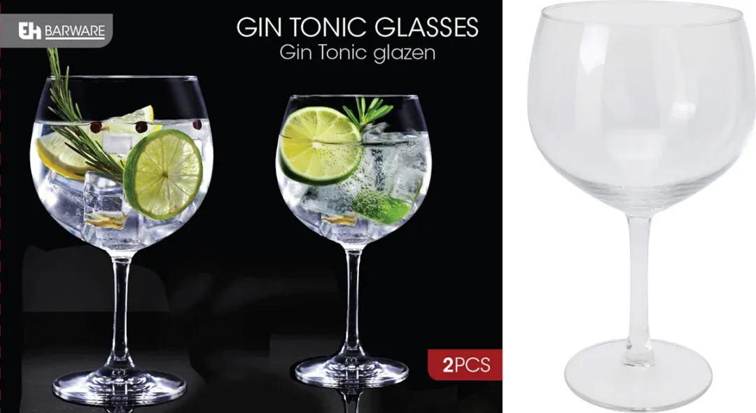 Excellent Houseware CC7001750 Cocktailglazen - 2x 650ml - Transparant