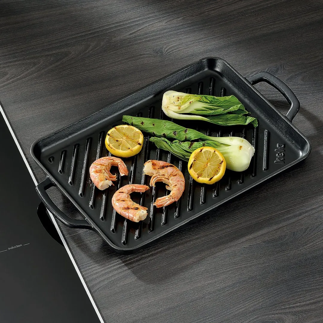 Kela Calido Gietijzeren Grillplaat 25x35cm - Zwart