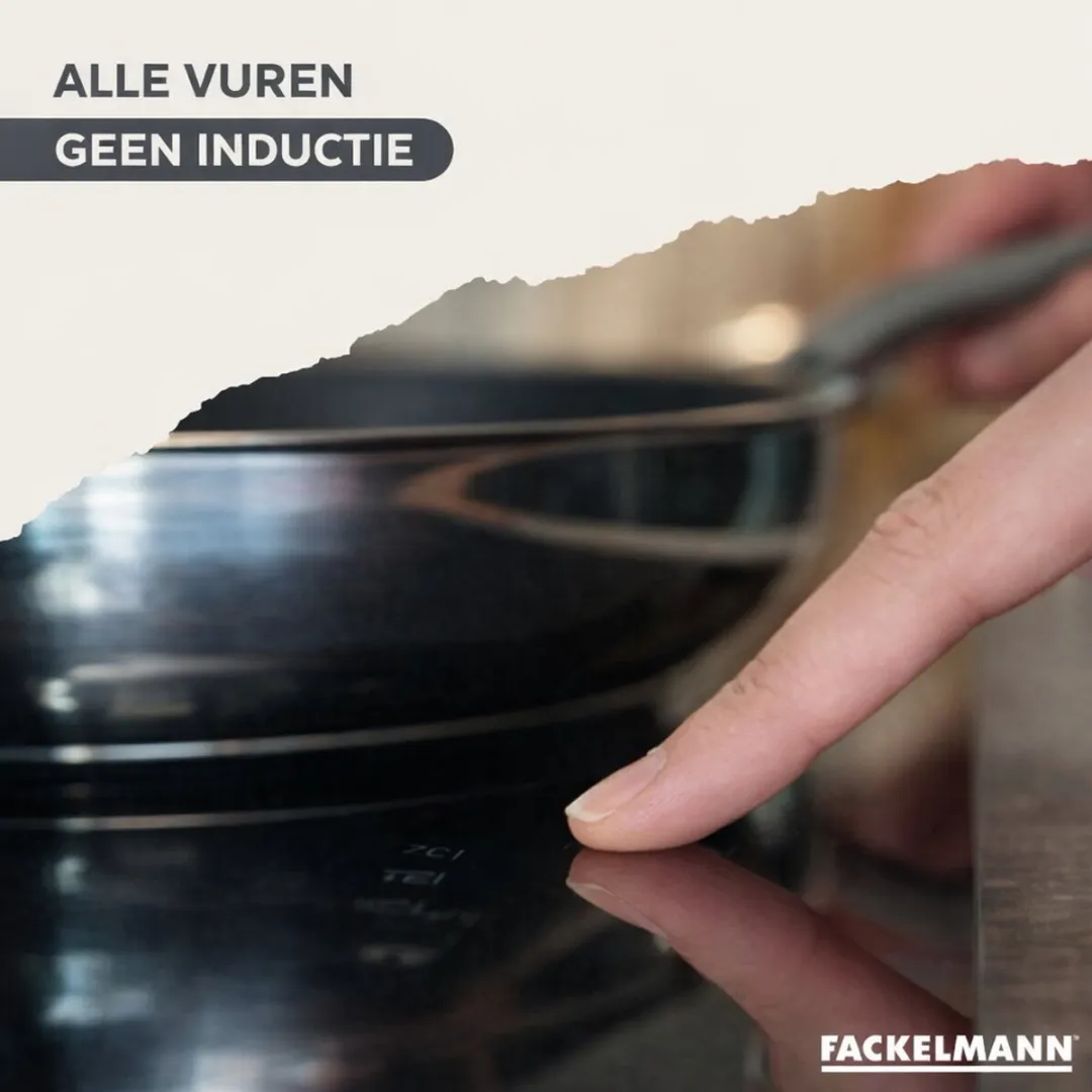 Fackelmann 9358450B88 Kookset - 2 Koekenpannen & 3 Steelpannen - 11-delig - RVS - Inductie - afbeelding 6 van 6