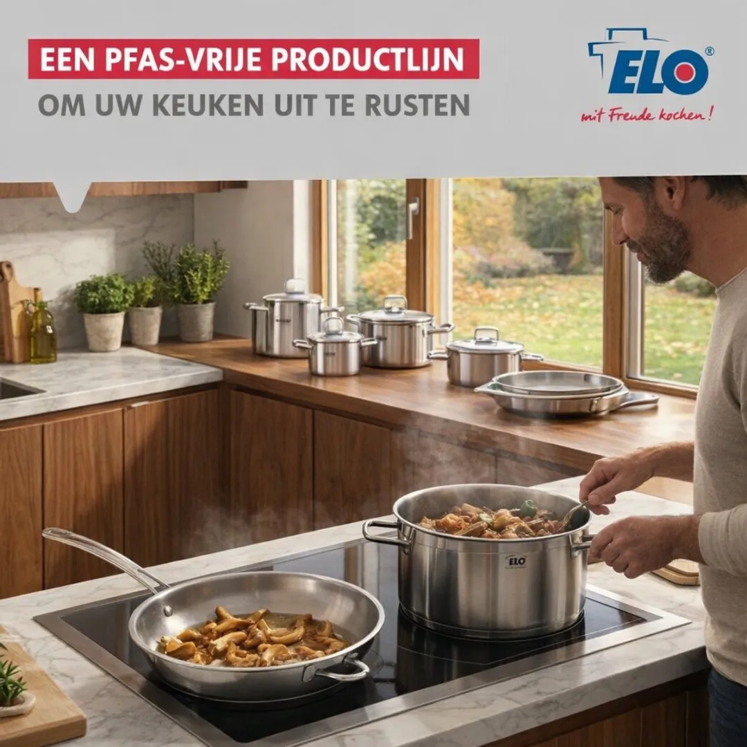 Fackelmann Elo Profi Keukengerei Set 4-delig - 32/20/16/14cm - Roestvrij staal