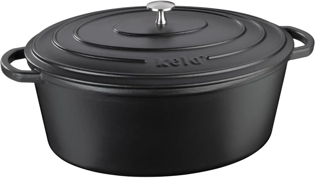 Kela Braadpan Gietijzer Ovaal 36cm