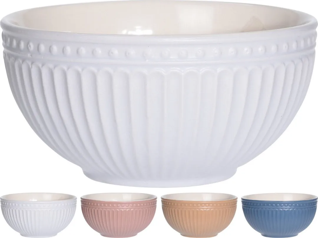 Excellent Houseware Roman Style Soepkommen - 14x7cm - Ivoorwit
