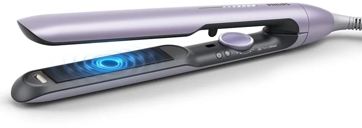 Philips Haarglatter BHS742/00 – ThermoShield – Keramische platen met arganolie – Ionisatie – 120–230 °C – Paars