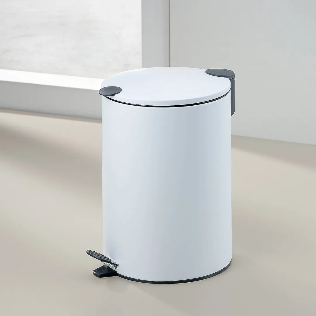 Kela Pedaal Afvalemmer 12L - Wit - MPN 10641
