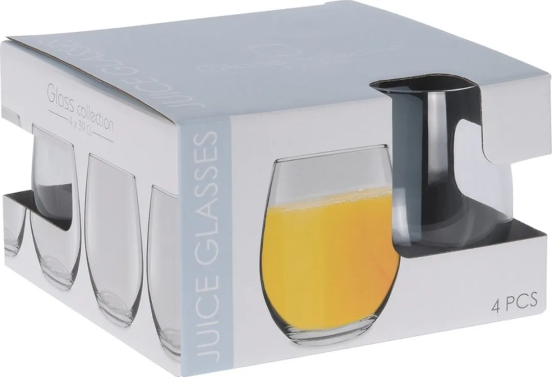 Excellent Houseware Waterkaraf Glas 1000ml met 4x Drinkglazen 390ml