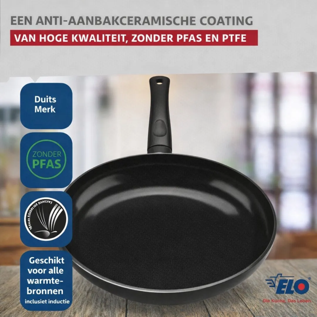 Fackelmann Elo Prima Keukengerei Set 3-delig - 5L - Inductie - Zwart