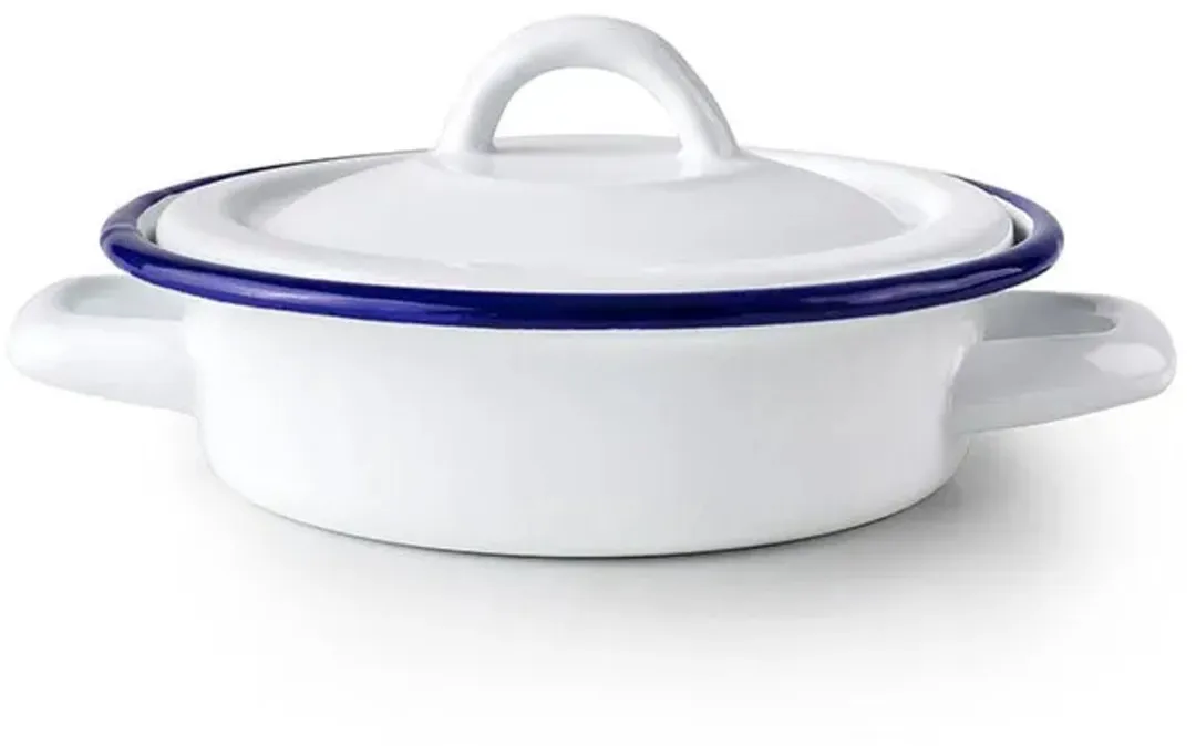 Ibili Vintage Blanca Eierdopje 14cm - Wit/Blauw - afbeelding 4 van 4