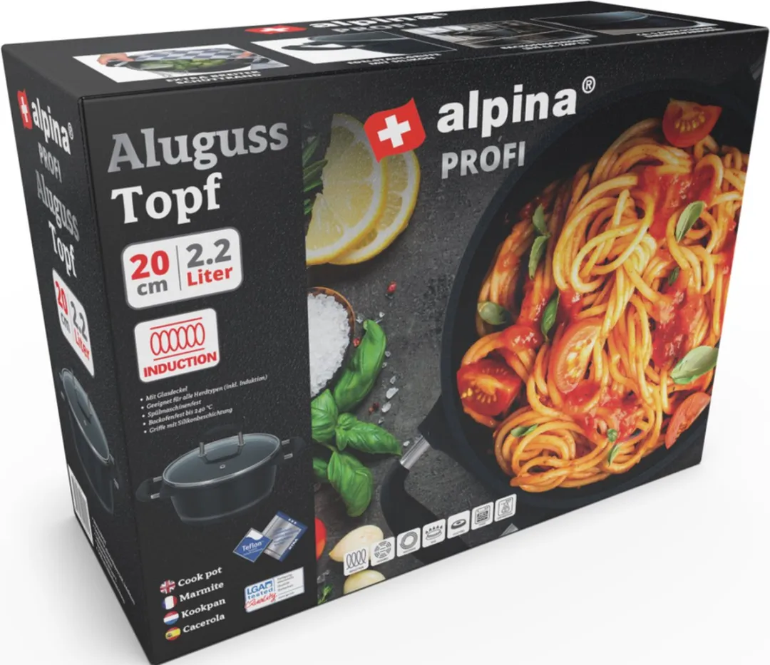 Alpina Kookpan 20cm 2,2L - Zwart