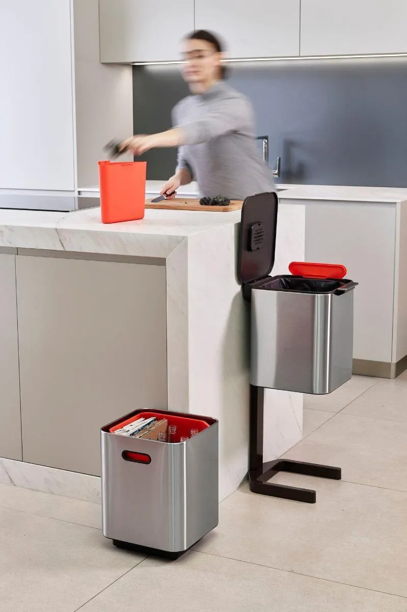 Joseph Joseph Intelligent Waste Prullenbak Totem 2.0 Compact Recycler - 40 l - Zilver