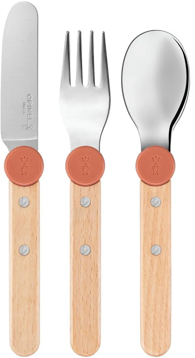 Opinel Le Petit Gourmet Bestekset 3-delig Koraal