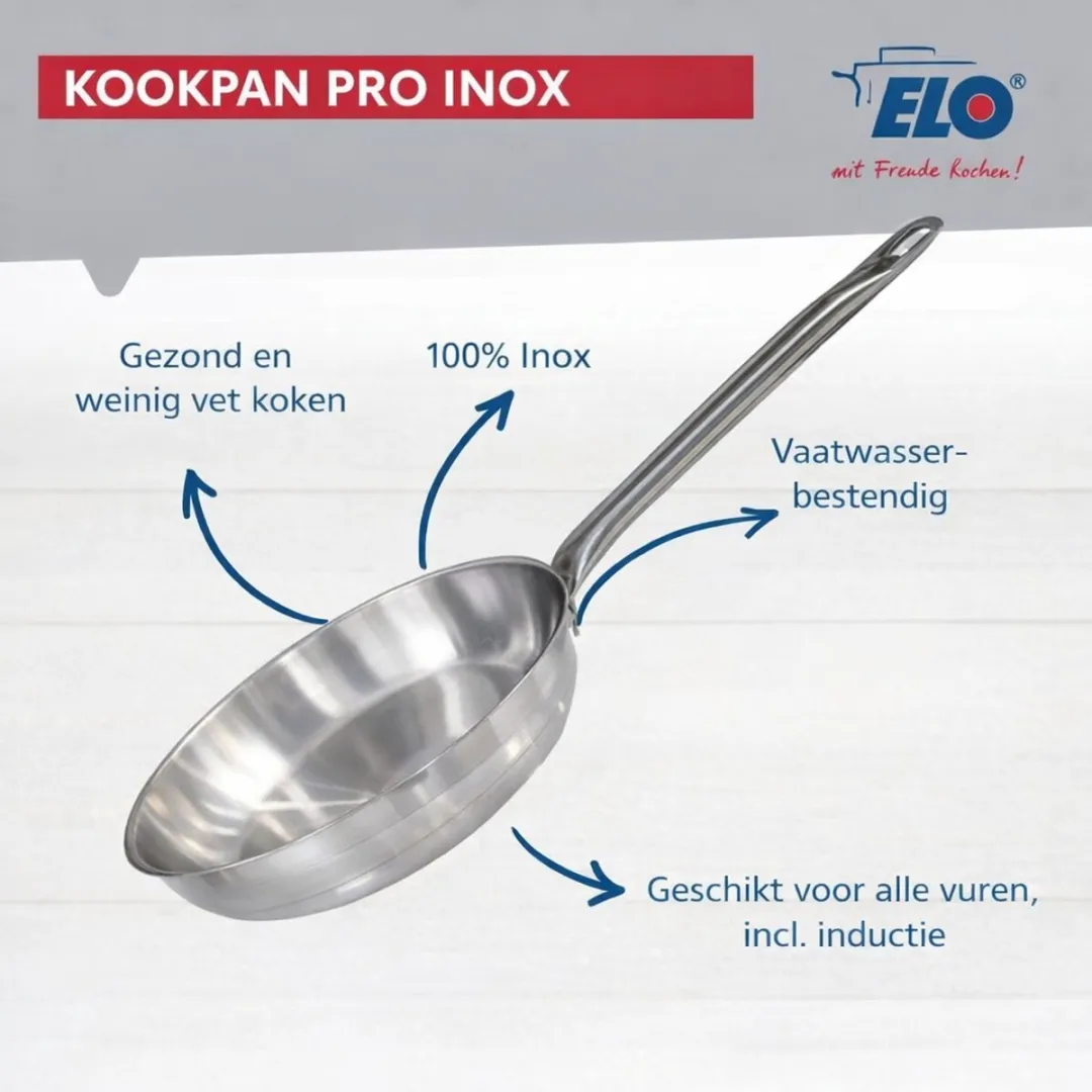Fackelmann Elo Profi Keukengerei Set 2-delig - 28cm Koekenpan & 16cm Kookpan - Roestvrij staal