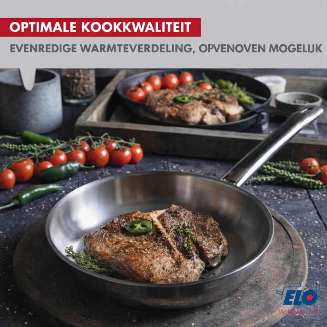 Fackelmann Elo Profi Keukengerei Set 2-delig - 28cm Koekenpan & 16cm Kookpan - Roestvrij staal