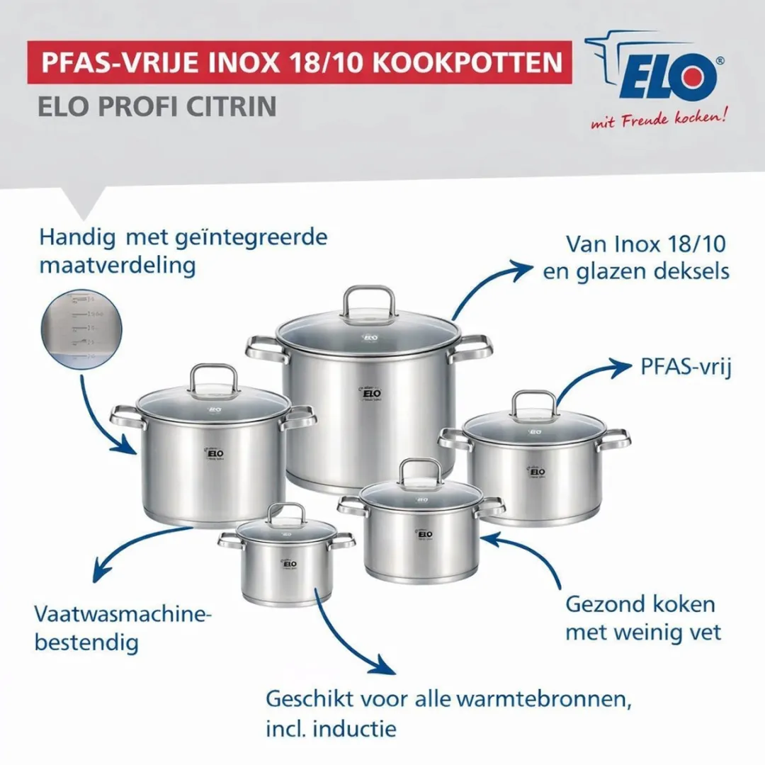 Fackelmann Elo Profi Keukengerei Set 9500950 - 5-delig - Inductie - Roestvrij staal - afbeelding 6 van 6