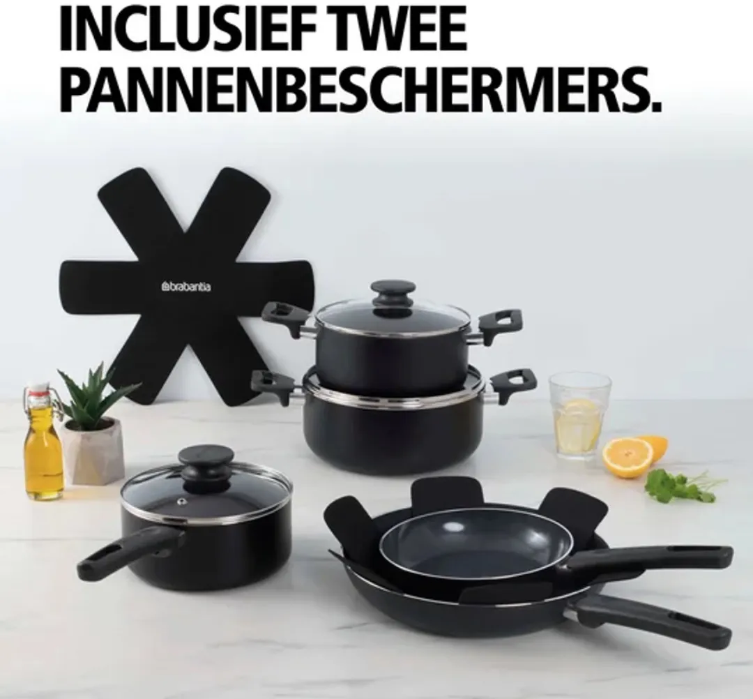 Brabantia Cooking Pleasure Indu+ 5-delig - Zwart