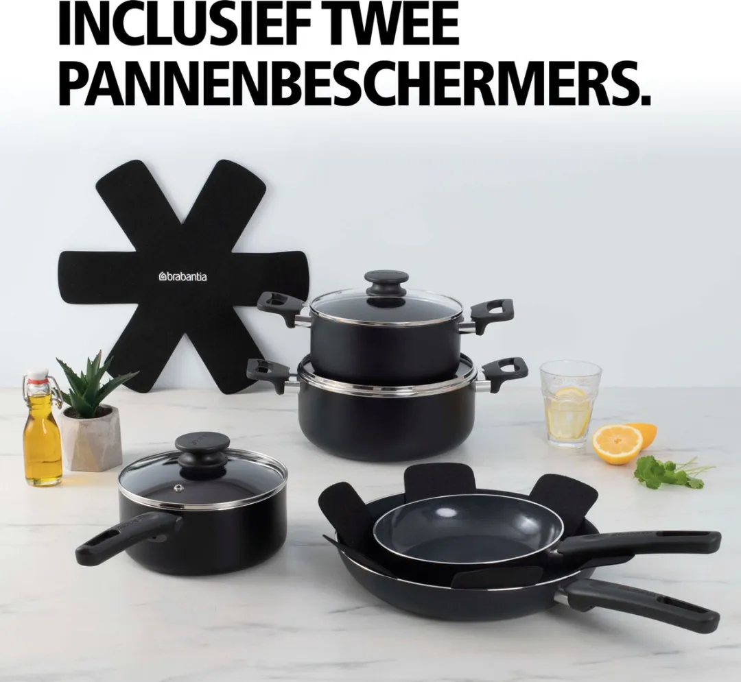 Brabantia Cooking Pleasure Indu+ 5-delig - Zwart