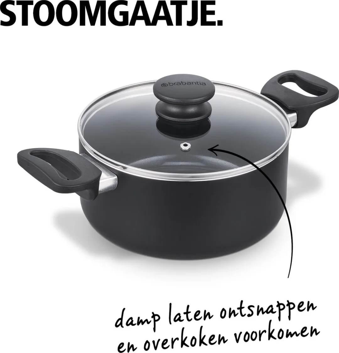 Brabantia Cooking Pleasure Indu+ 5-delig - Zwart