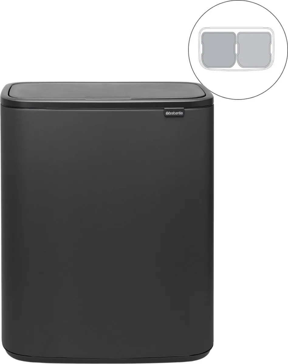 Brabantia Bo Touch Bin Prullenbak 2x30L