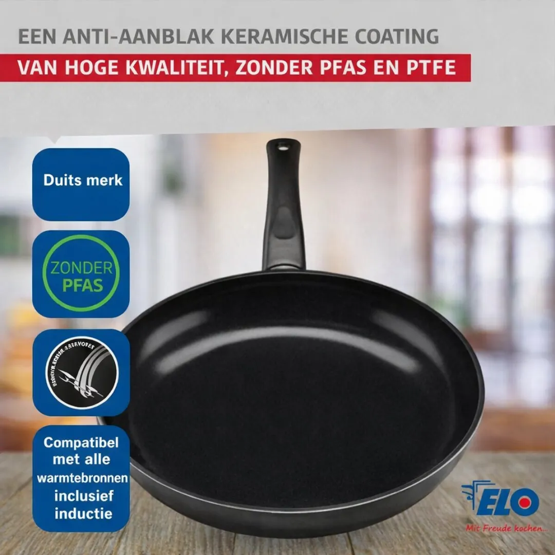 Fackelmann Elo 9749850 Keukengerei Set - 4-delig - Inductie - Zwart