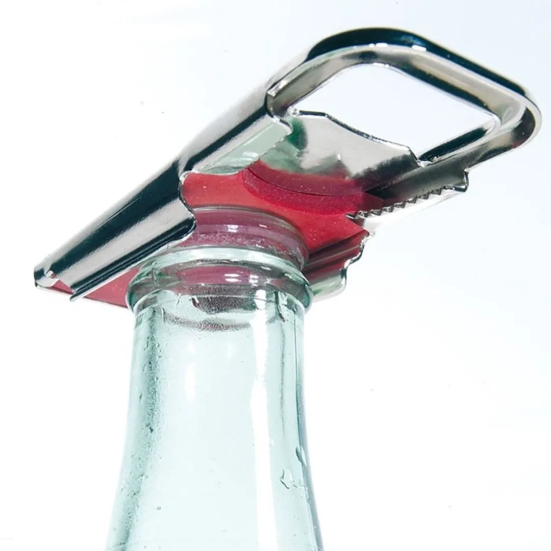 Westmark Hermetus Flesopener & Dop 3-in-1 - Zilver/Rood