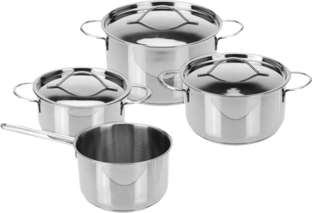 Excellent Houseware 7-delig RVS Pannenset - Zilver
