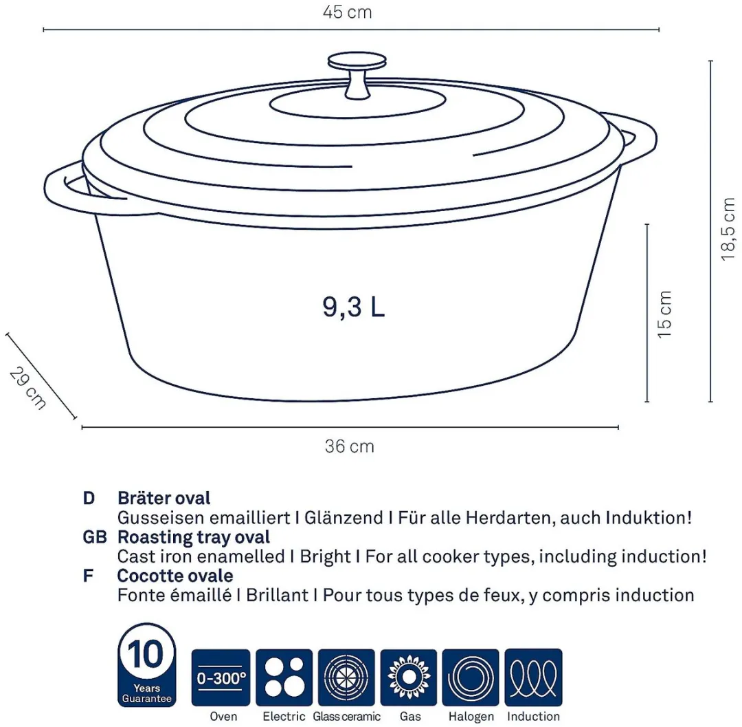 Kela Gietijzeren Braadpan 36x29cm - Grijs - afbeelding 4 van 6