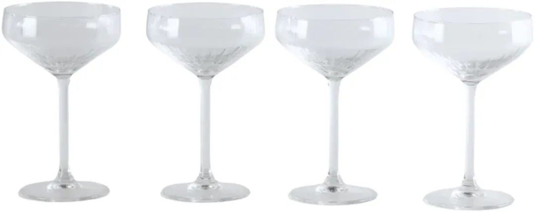 Excellent Houseware Martini Glazen 8 Stuks - 300ml - Transparant