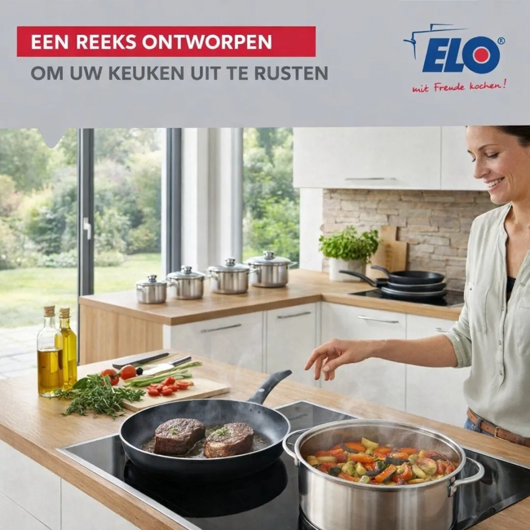Fackelmann Elo Prima Keukengerei Set 4-delig - Inductie - Zwart