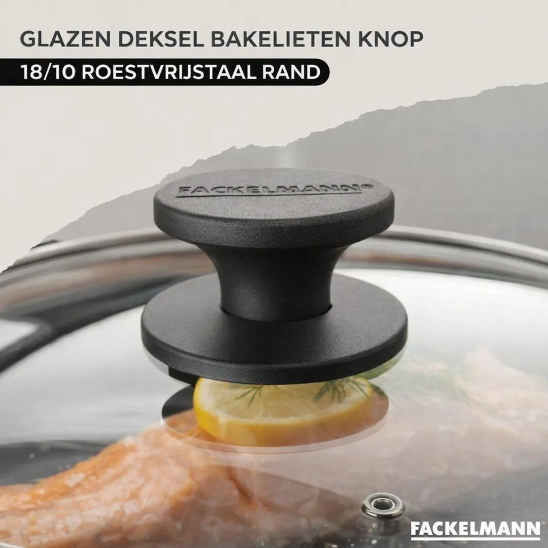 Fackelmann 9353950 Kookset - 5 Pannen + 6 Keukengerei - Roestvrij staal
